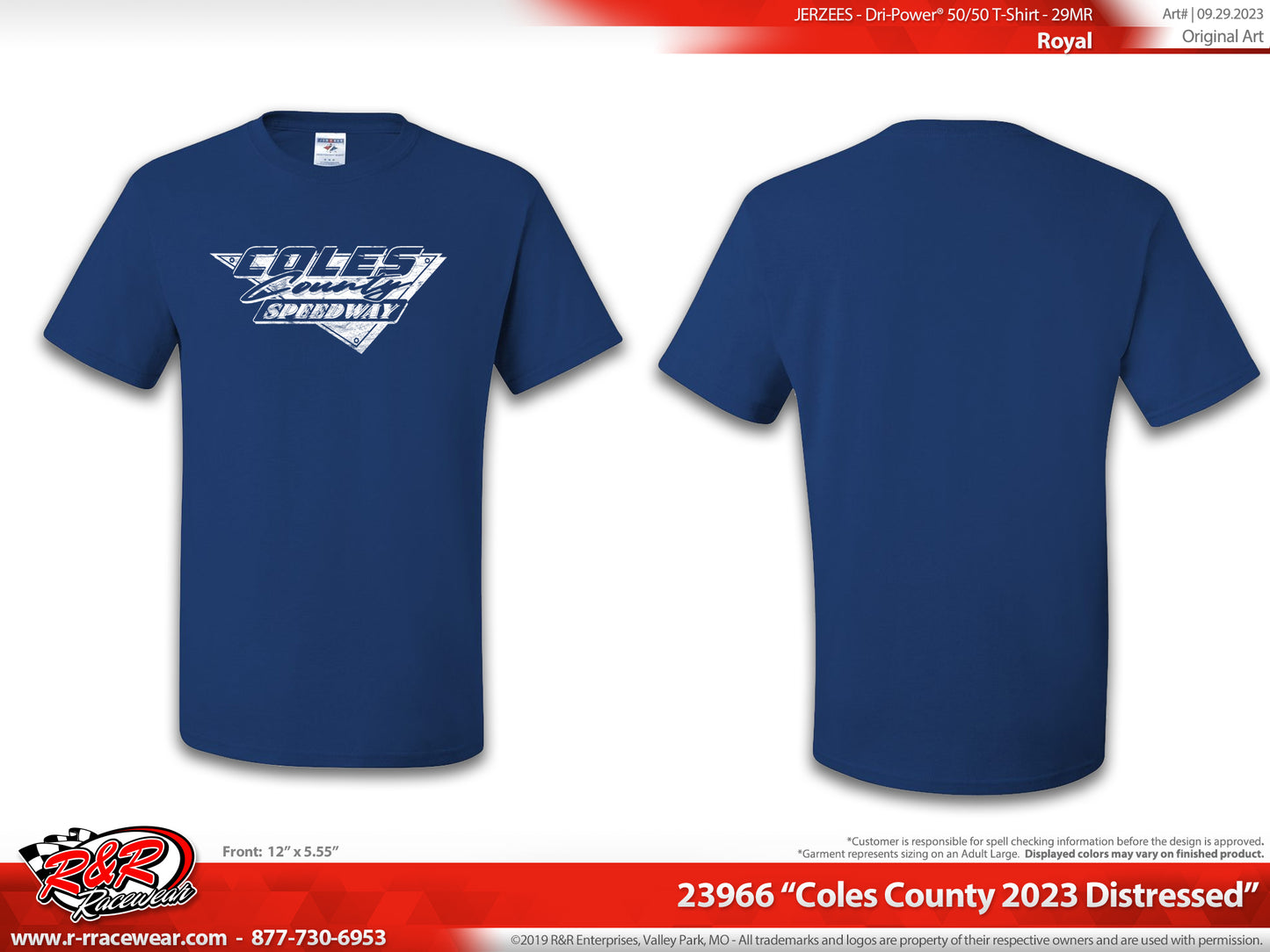 Blue distressed T-shirt