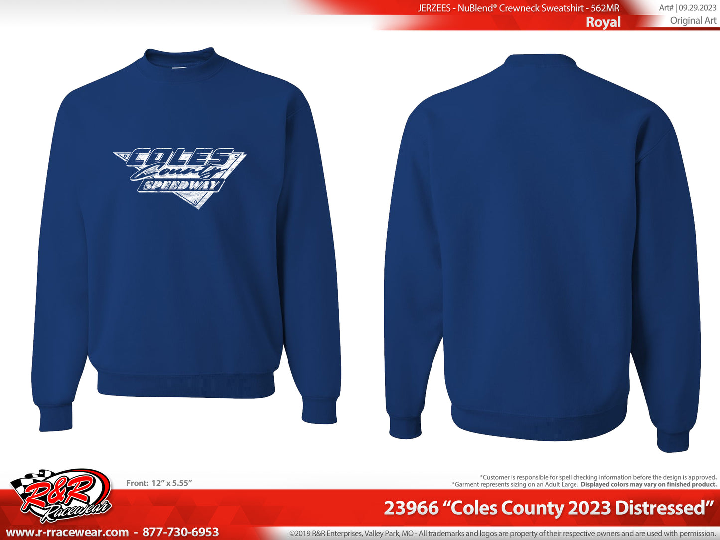 Blue sweatshirt- distressed