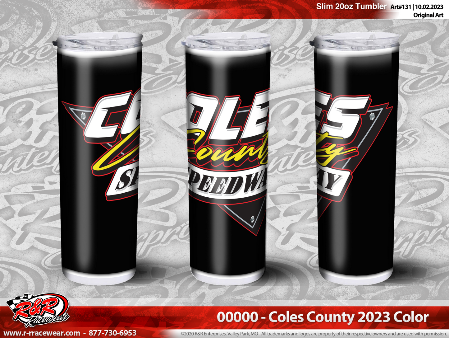 Coles County 20oz slim  Tumbler- Full color