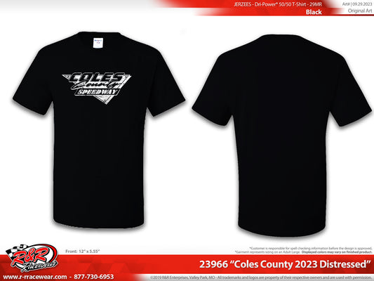 Coles County Black distressed T-shirt