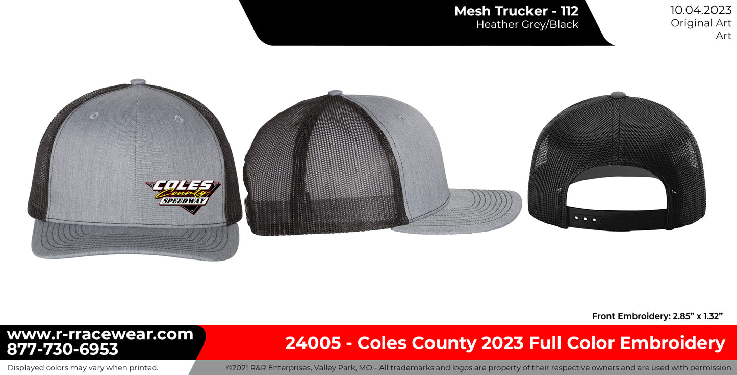 trucker cap-full color-black and grey