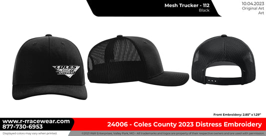 Trucker Cap- Black and distressed white